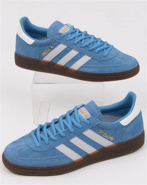 adidas spezial blue stripes|Adidas blue Stripe trainers.